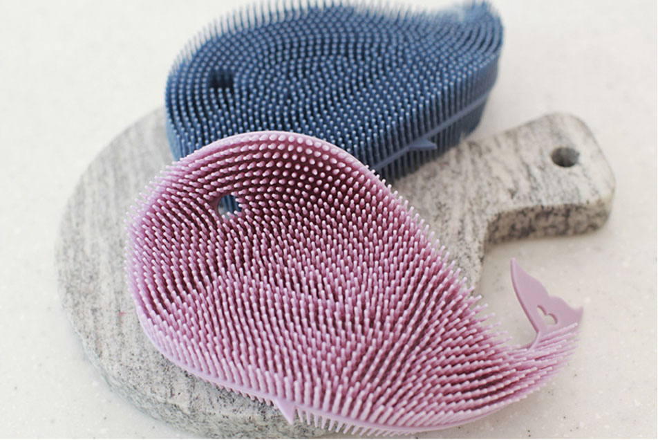 Scrubber Dish Washing Silicone Spoon Whale